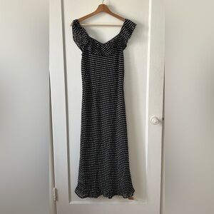 Reformation Charm Dress Polka Dot Large